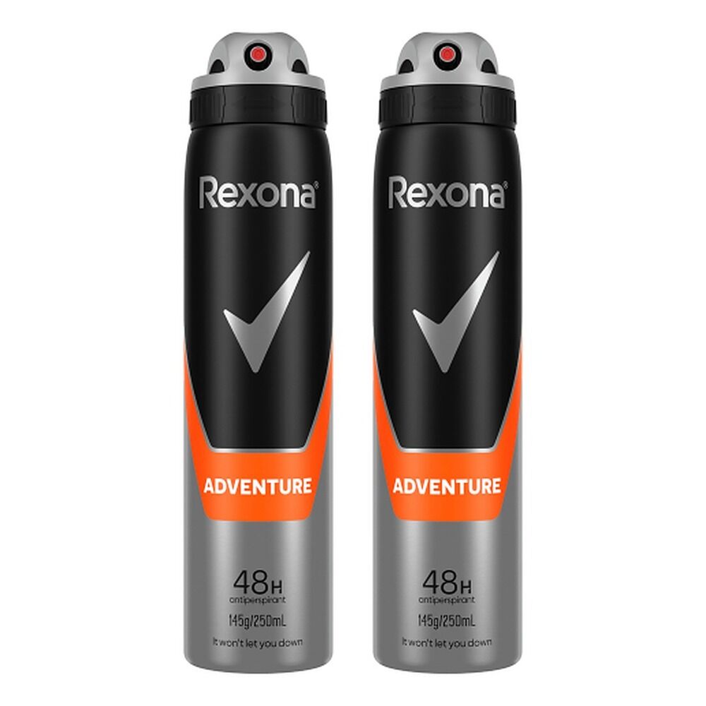 Rexona Adventure Antiperspirant, 48H, 250mL Pack of 2