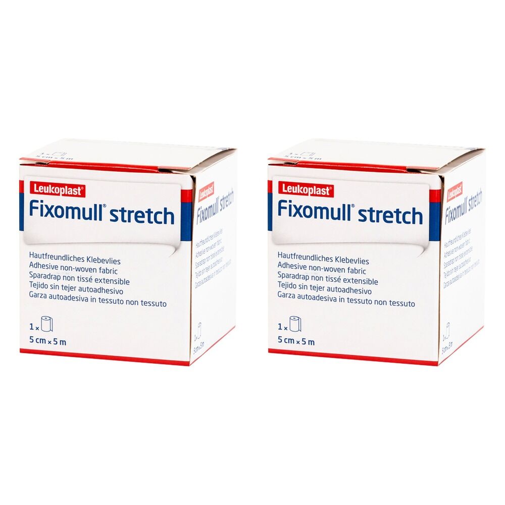 Fixomull Stretch Elastic Adhesive Tape 5cm x 5m Pack of 2