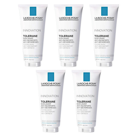 La Roche-Posay Toleriane Caring Face Wash 200mL Pack of 5