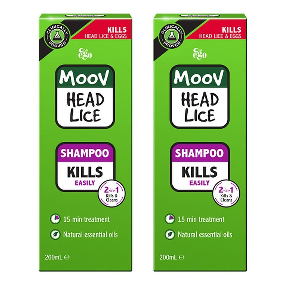 Ego Moov Head Lice Shampoo 200mL Pack of 2