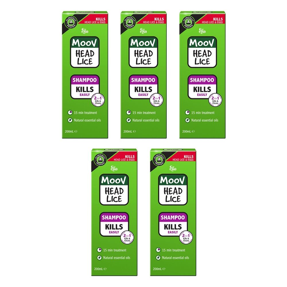 Ego Moov Head Lice Shampoo 200mL Pack of 5