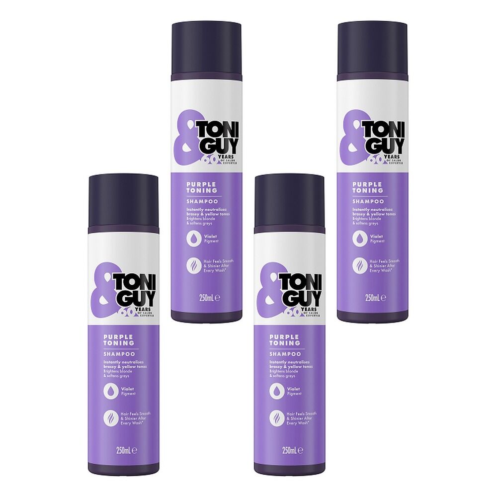 Toni & Guy Purple Shampoo for Blonde Hair 250mL Pack of 4