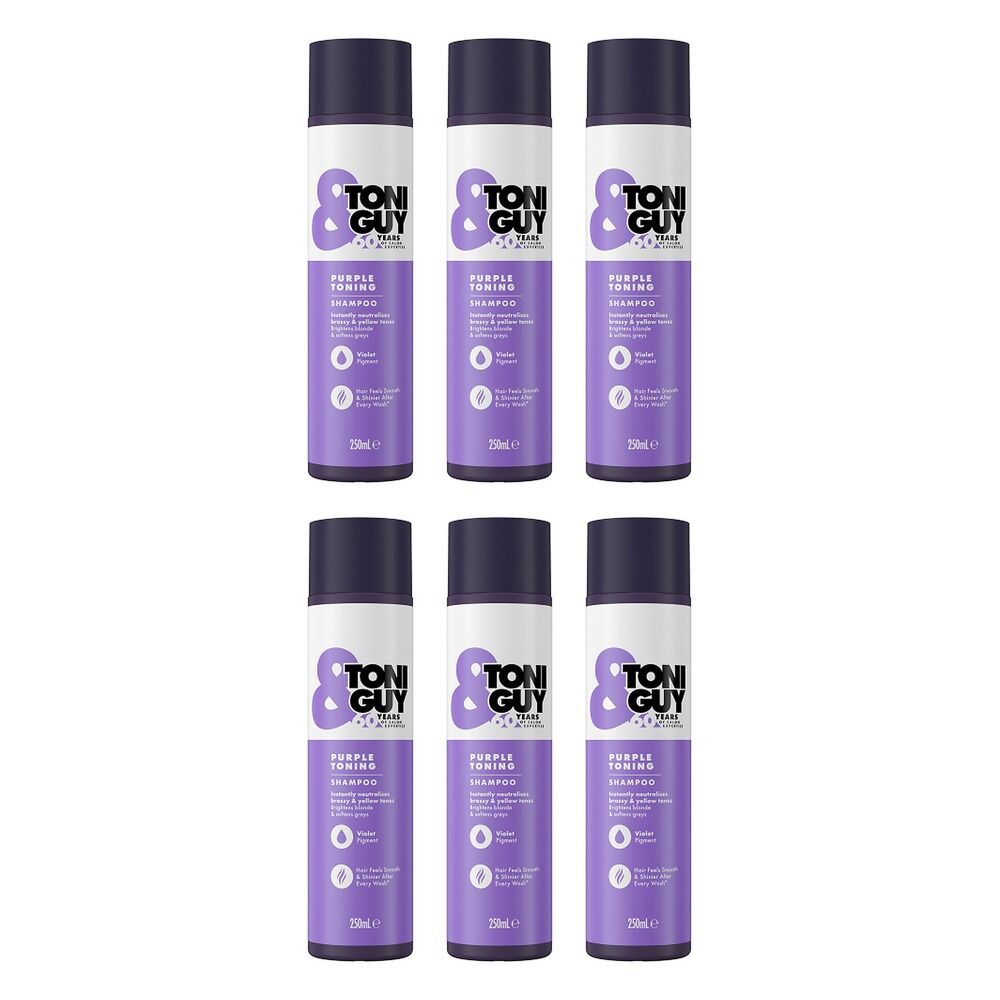 Toni & Guy Purple Shampoo for Blonde Hair 250mL Pack of 6