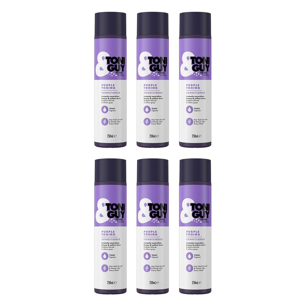 Toni & Guy Purple Conditioner for Blonde Hair 250mL Pack of 6