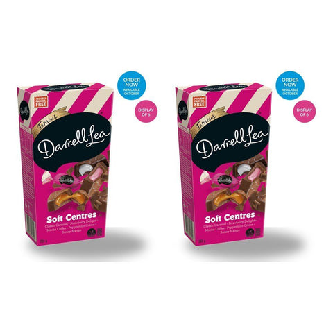 Darrell Lea Soft Centres Gift Box 255g Counter Display of 6 Bundle of 2