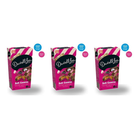 Darrell Lea Soft Centres Gift Box 255g Counter Display of 6 Bundle of 3
