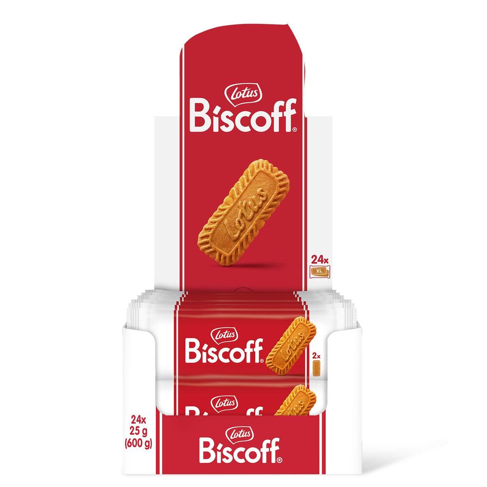Lotus Biscoff Caramelised Biscuit 2 Pack 25g Display of 24