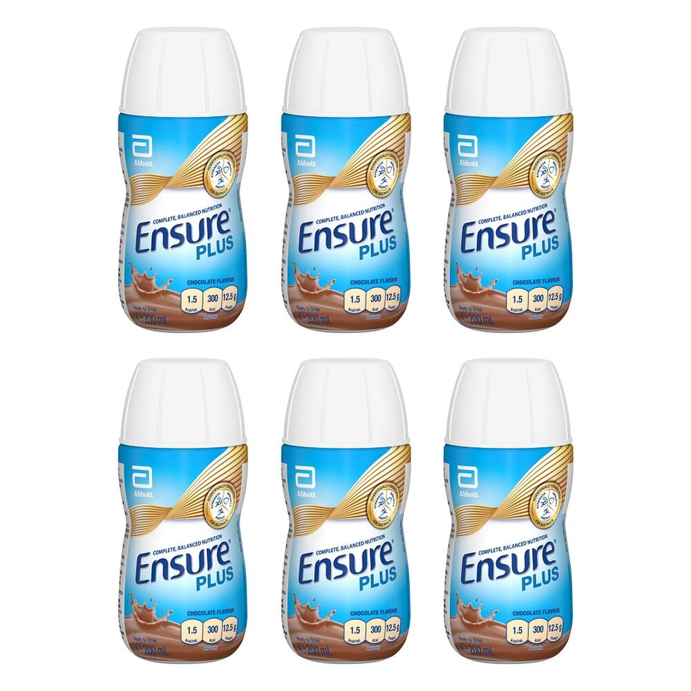 Ensure Plus Chocolate Nutrition Drink 200mL x 30 Bundle of 6