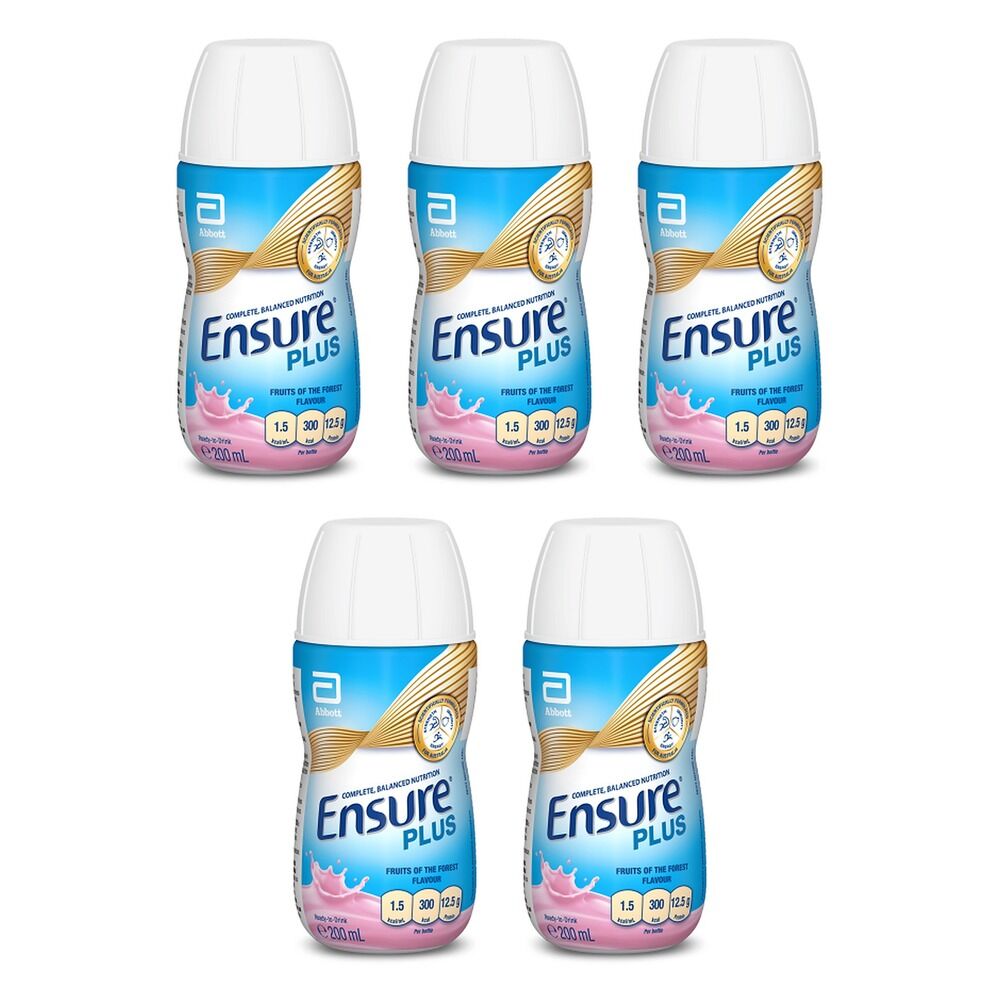 Ensure Plus Fruit of the Forest Nutrition Drink 200mL x 30 Bundle of 5