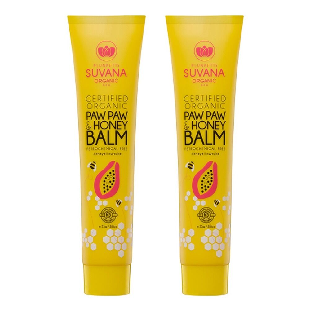 Suvana Organic Paw Paw and Honey Balm 25g Pack of 2