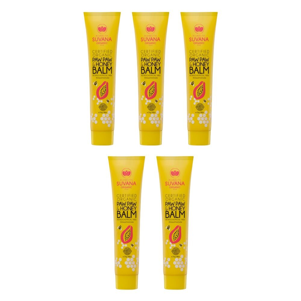 Suvana Organic Paw Paw and Honey Balm 25g Pack of 5