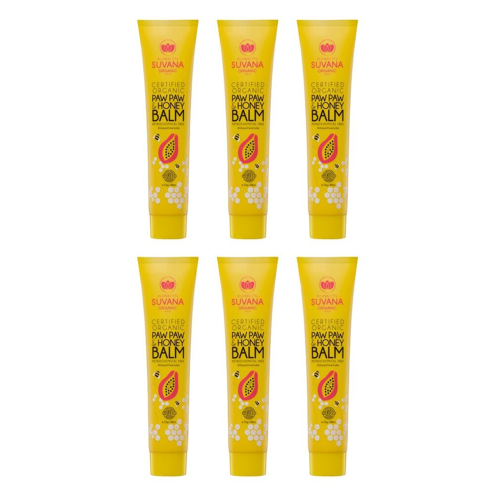 Suvana Organic Paw Paw and Honey Balm 25g Pack of 6
