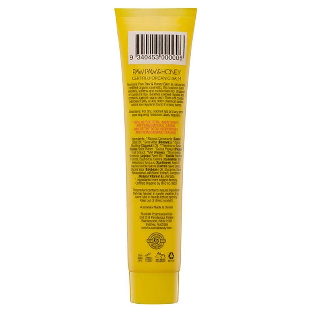 Suvana Organic Paw Paw and Honey Balm 25g