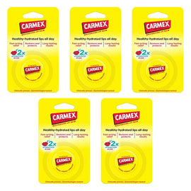 Carmex Original Jar Lip Balm 7.5g x 12 Bundle of 5