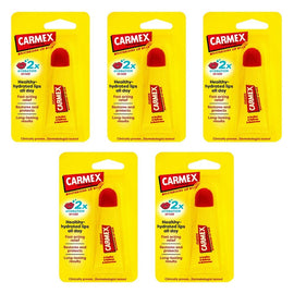 Carmex Original Squeeze Tube Lip Balm 10g x 12 Bundle of 5