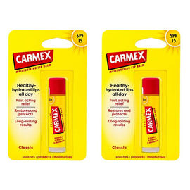 Carmex Classic Click Stick Lip Balm Original SPF15 4.25g x 12 Bundle of 2