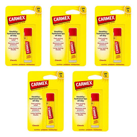 Carmex Classic Click Stick Lip Balm Original SPF15 4.25g x 12 Bundle of 5