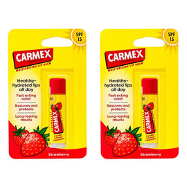 Carmex Classic Click Stick Lip Balm Strawberry SPF15 4.25g x 12 Bundle of 2
