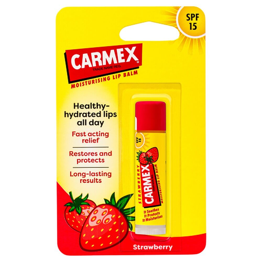 Carmex Classic Click Stick Lip Balm Strawberry SPF15 4.25g