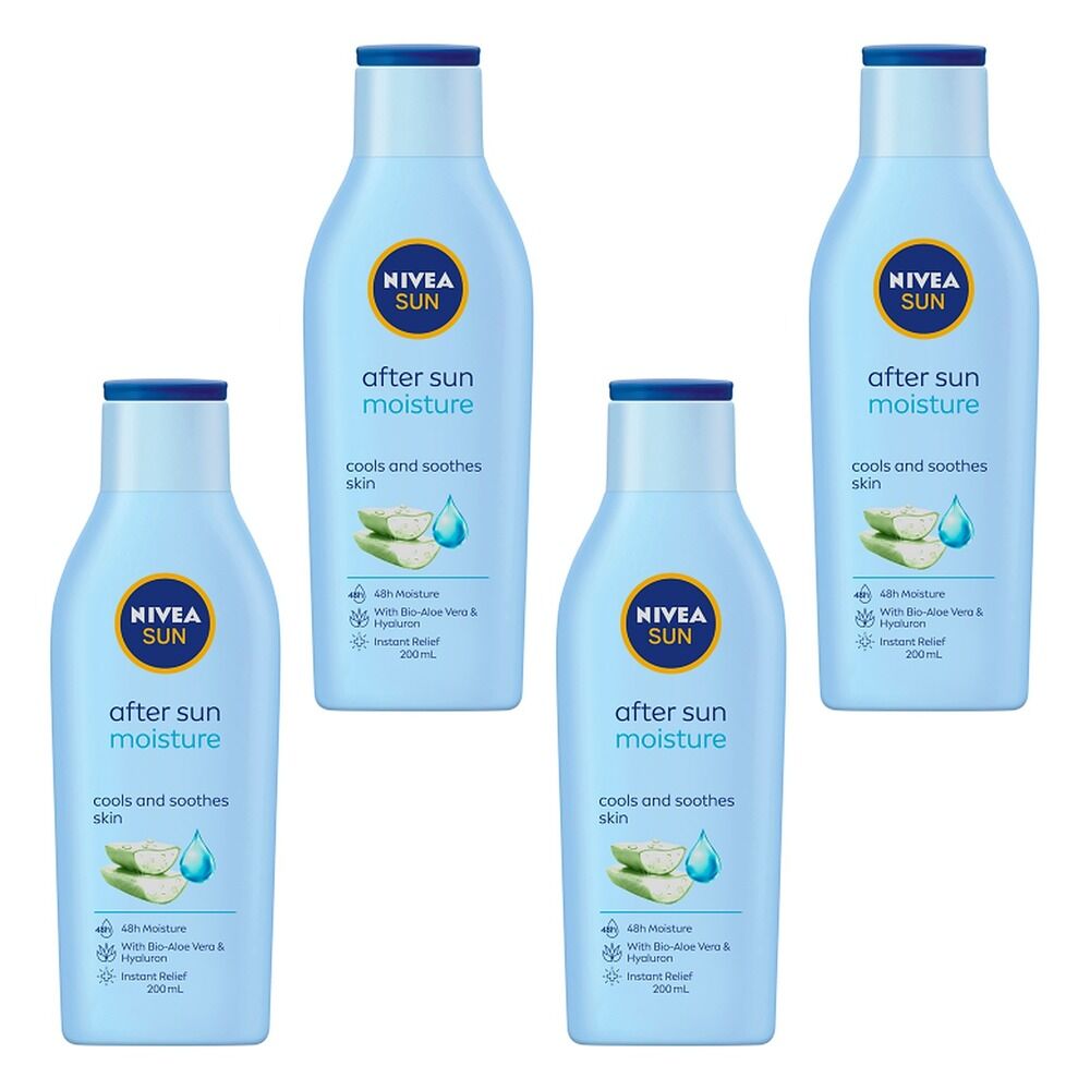 Nivea Moisturising After Sun Lotion 200mL Pack of 4