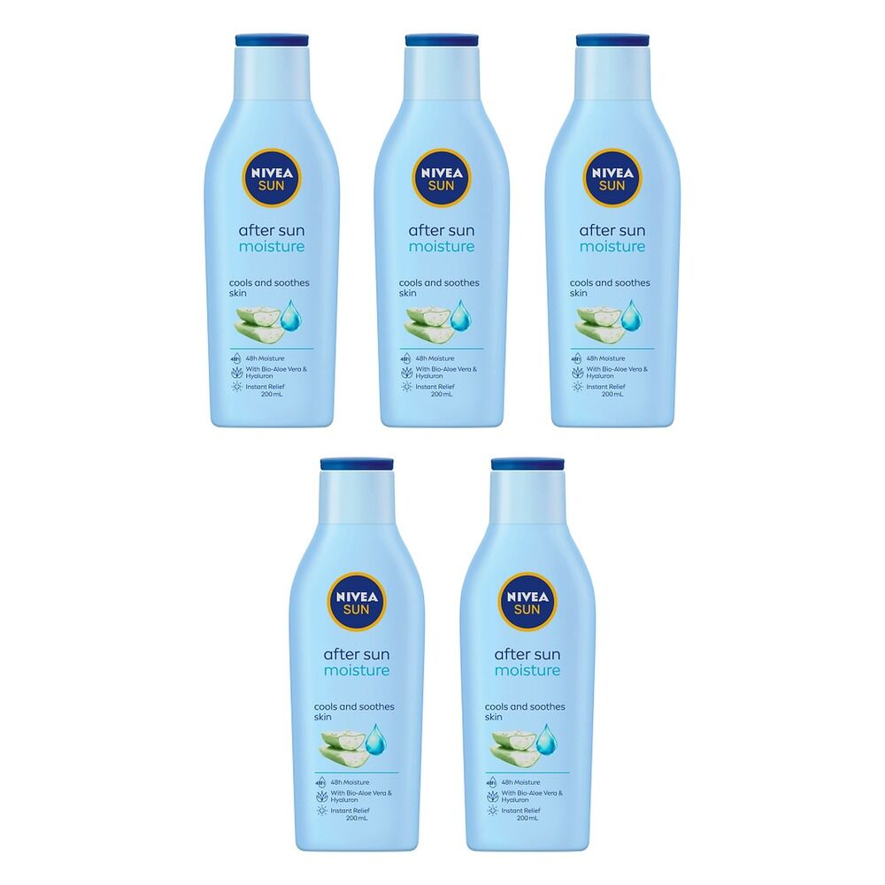 Nivea Moisturising After Sun Lotion 200mL Pack of 5