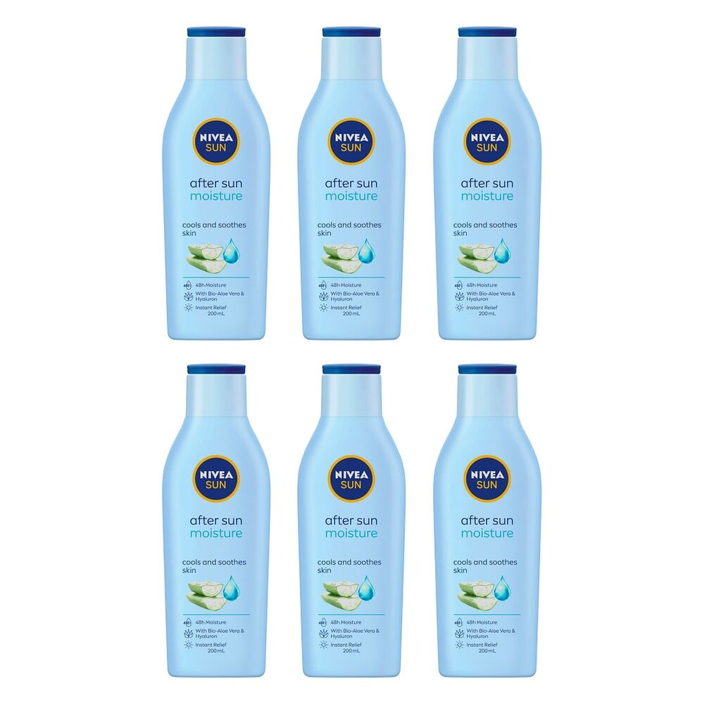 Nivea Moisturising After Sun Lotion 200mL Pack of 6