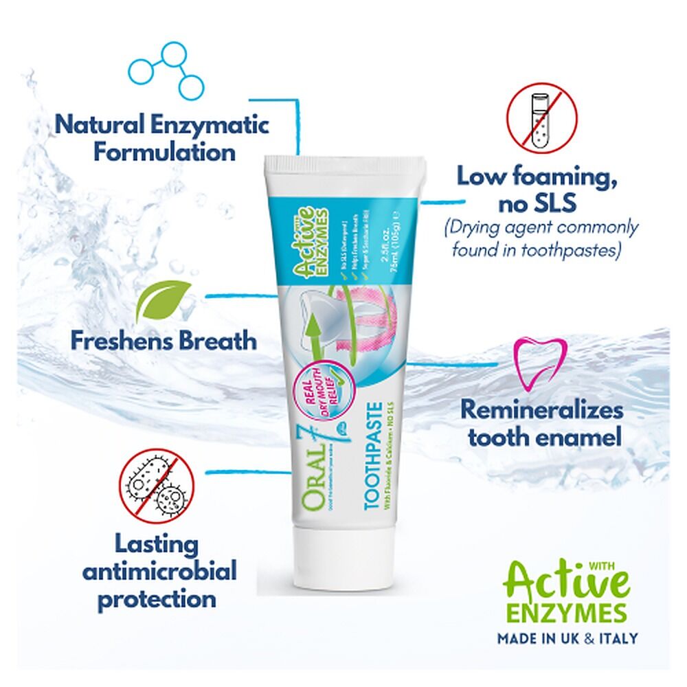 Oral7 Toothpaste with Fluoride and Calcium 75mL