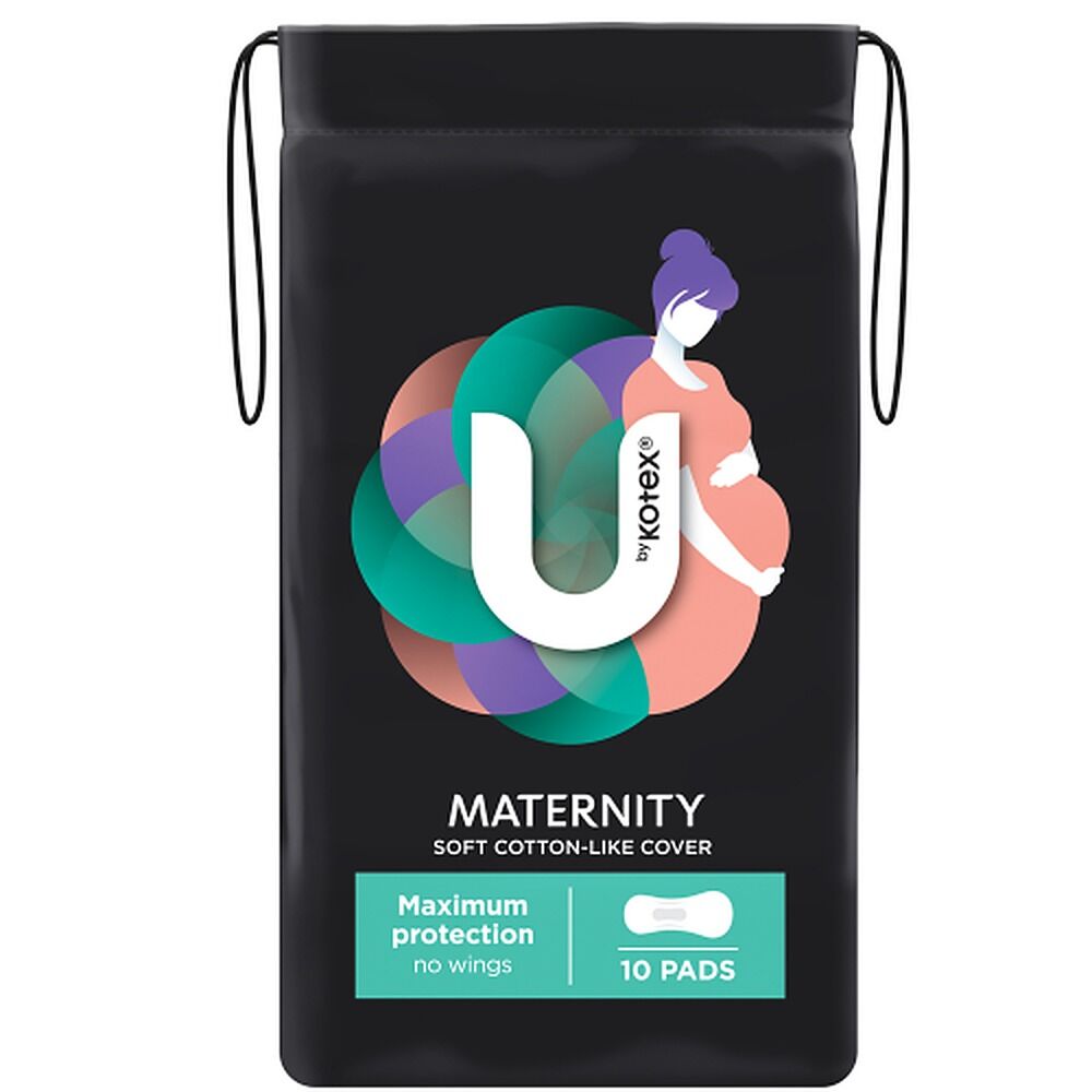 U By Kotex Maternity Maximum Protection Pads 10 Pack x 6
