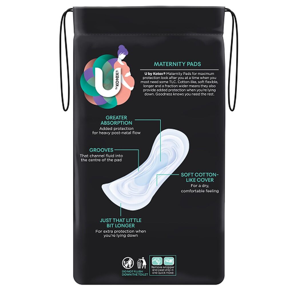 U By Kotex Maternity Maximum Protection Pads 10 Pack x 6
