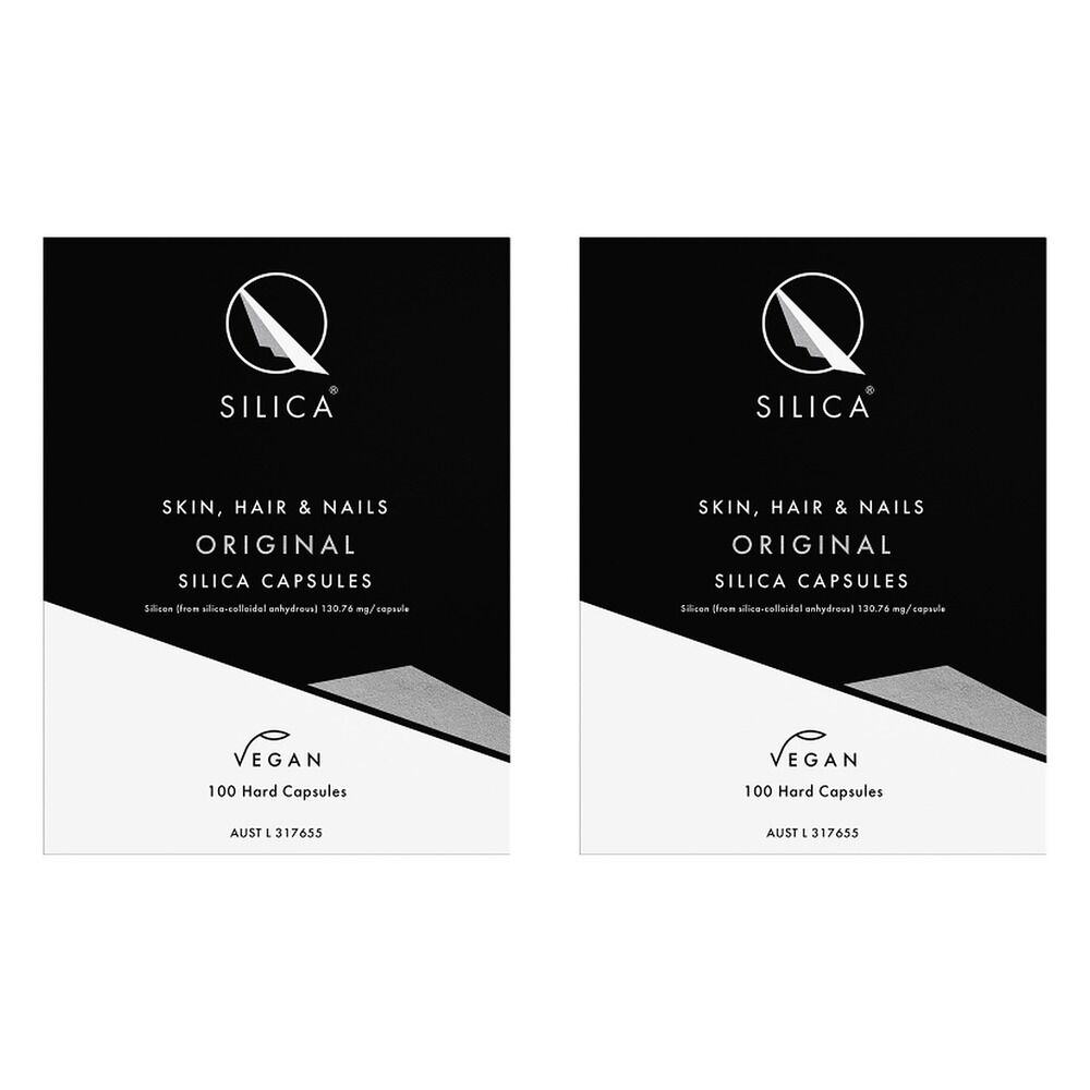 Qsilica Colloidal Silica Skin Hair & Nails 100 Capsules Pack of 2