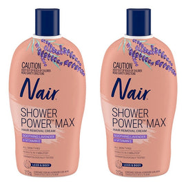Nair Shower Power Max Hair Removal Cream for Legs & Body 312g Pack of 2