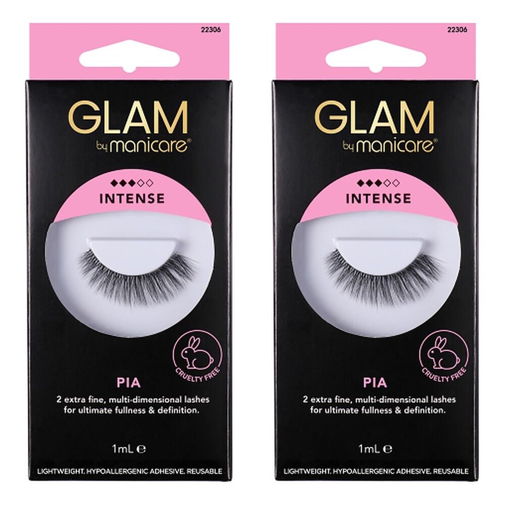 Glam by Manicare Pia Lashes x 3 Bundle of 2