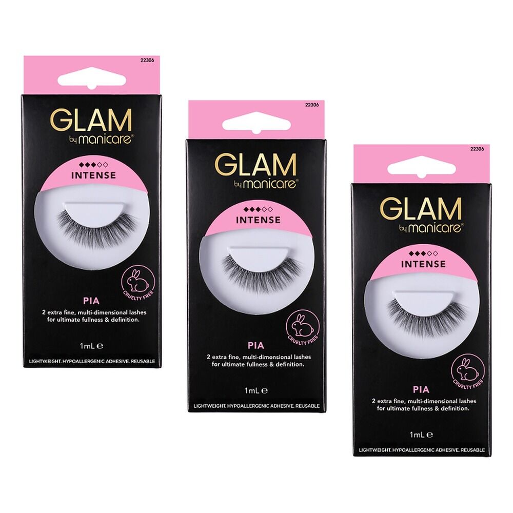 Glam by Manicare Pia Lashes x 3 Bundle of 3