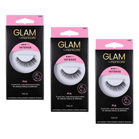 Glam by Manicare Pia Lashes x 3 Bundle of 3