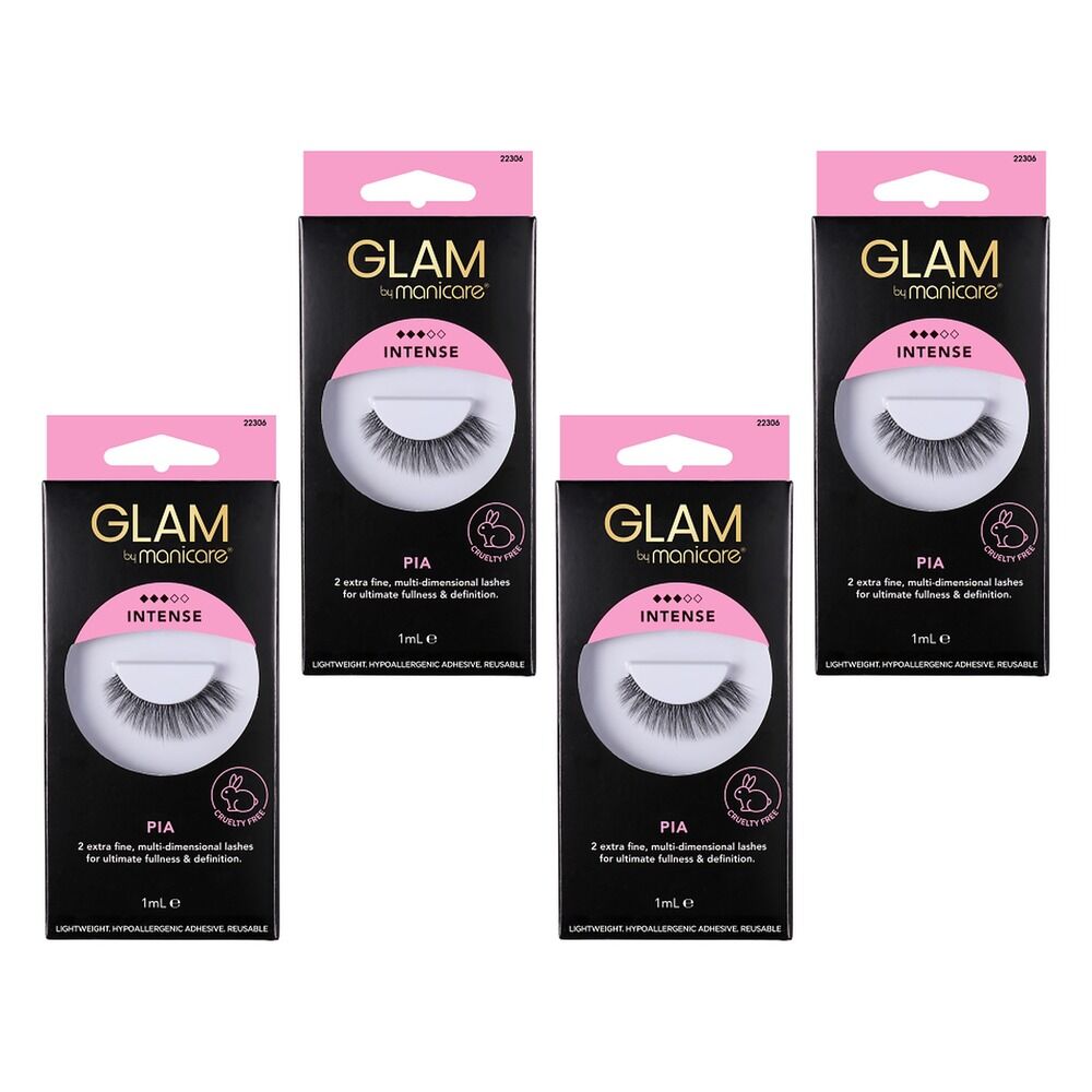 Glam by Manicare Pia Lashes x 3 Bundle of 4