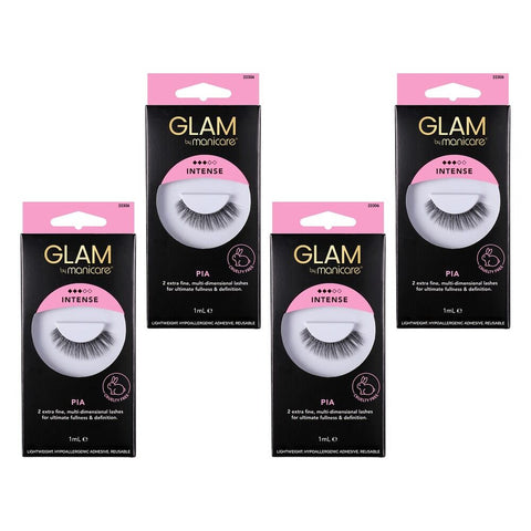 Glam by Manicare Pia Lashes x 3 Bundle of 4