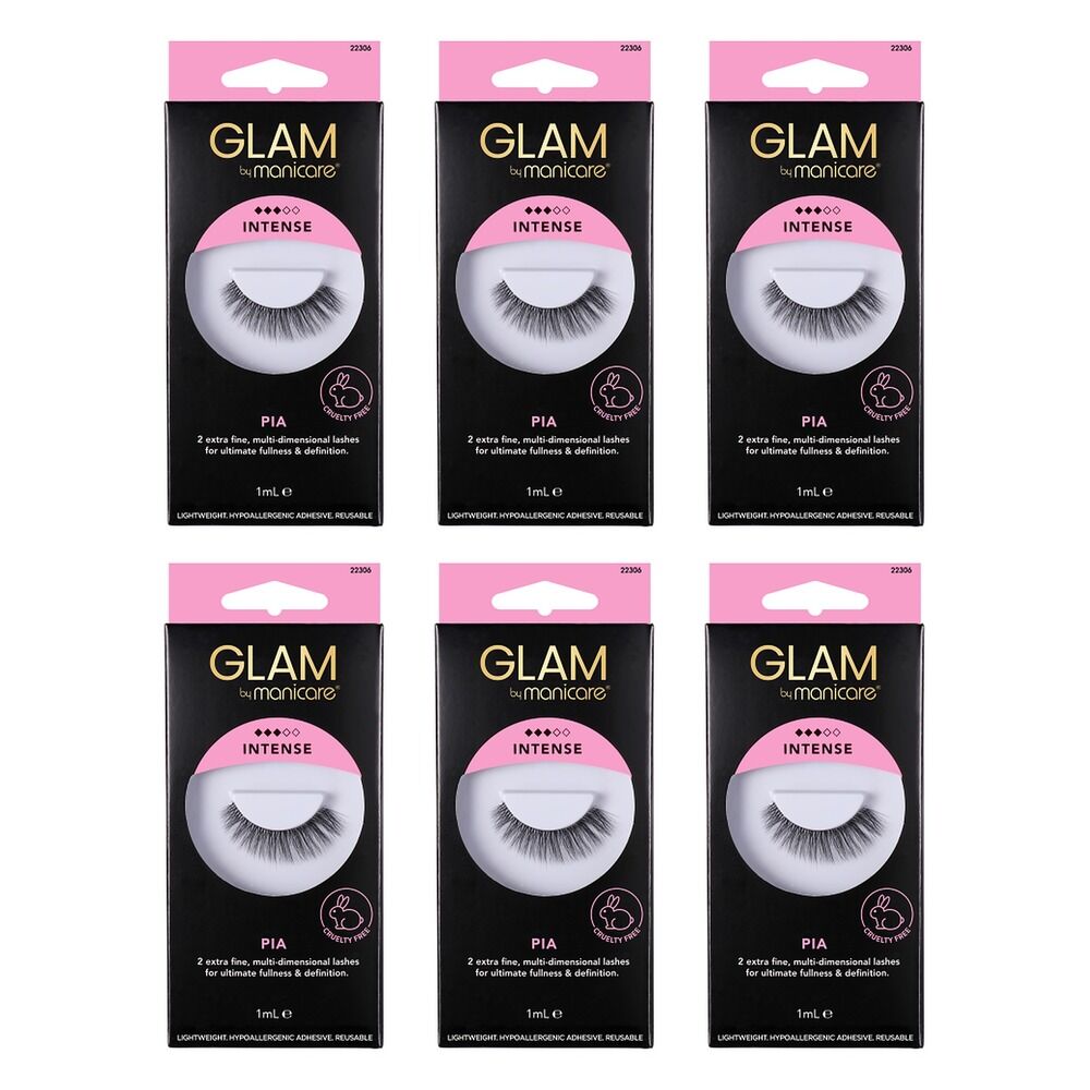 Glam by Manicare Pia Lashes x 3 Bundle of 6