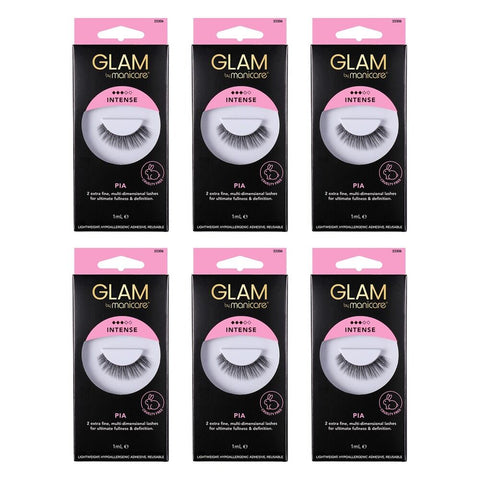 Glam by Manicare Pia Lashes x 3 Bundle of 6