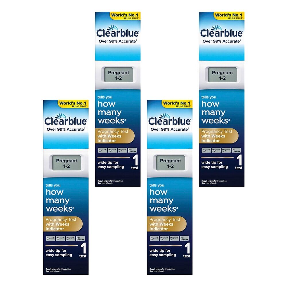 Clearblue Pregnancy Test With Weeks Indicator Pack of 4