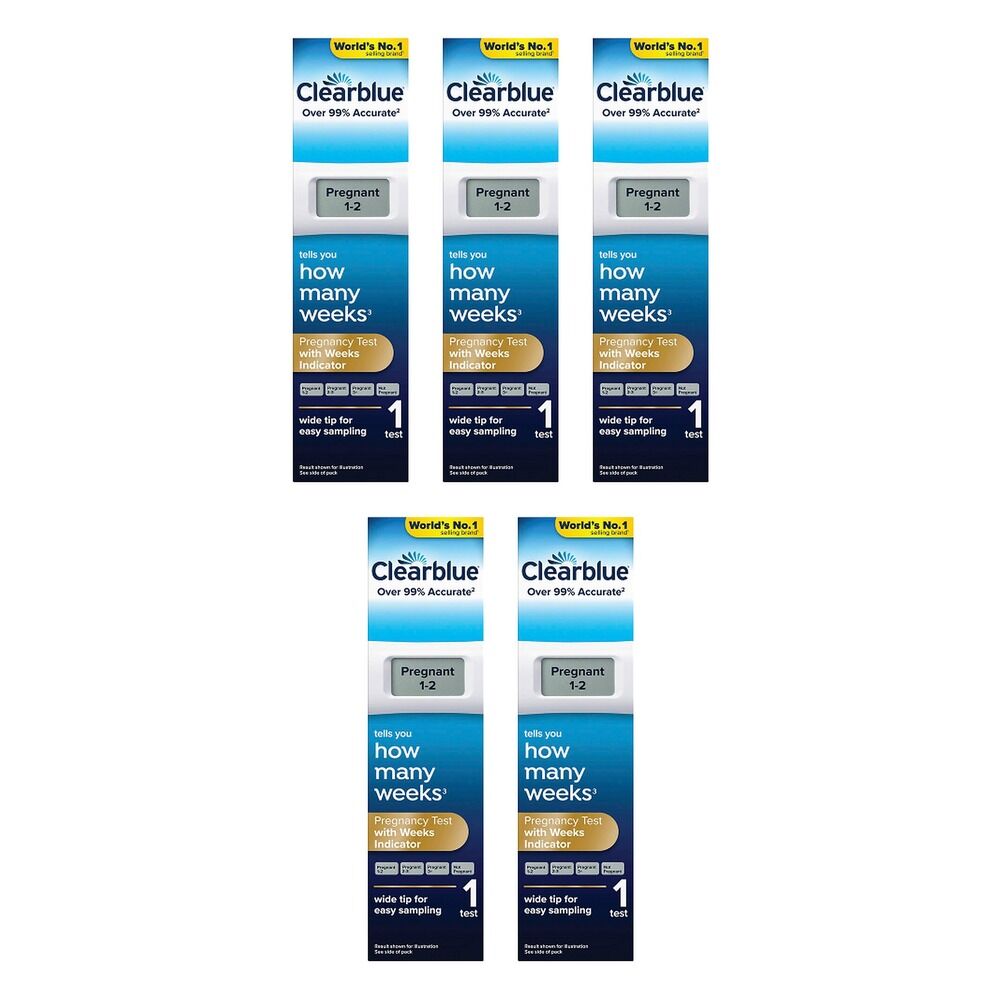 Clearblue Pregnancy Test With Weeks Indicator Pack of 5