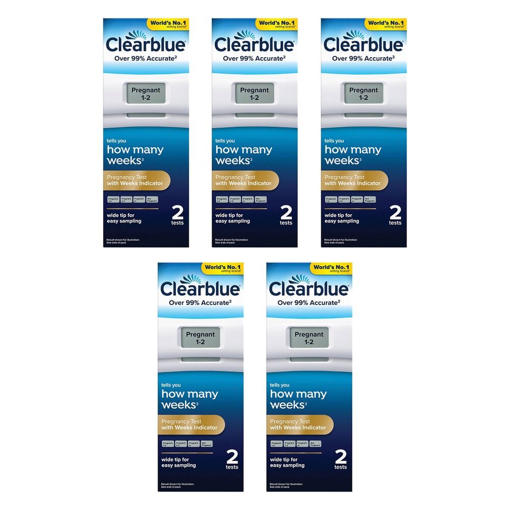 Clearblue Pregnancy Test 2 Pack Bundle of 5