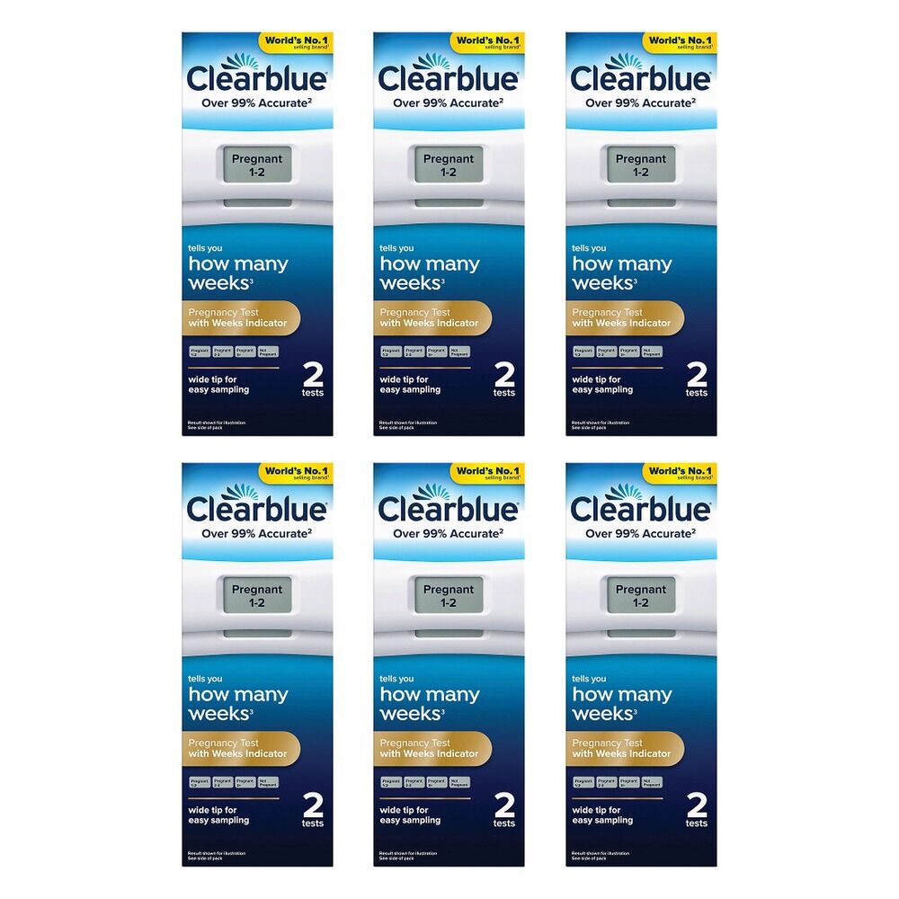 Clearblue Pregnancy Test 2 Pack Bundle of 6