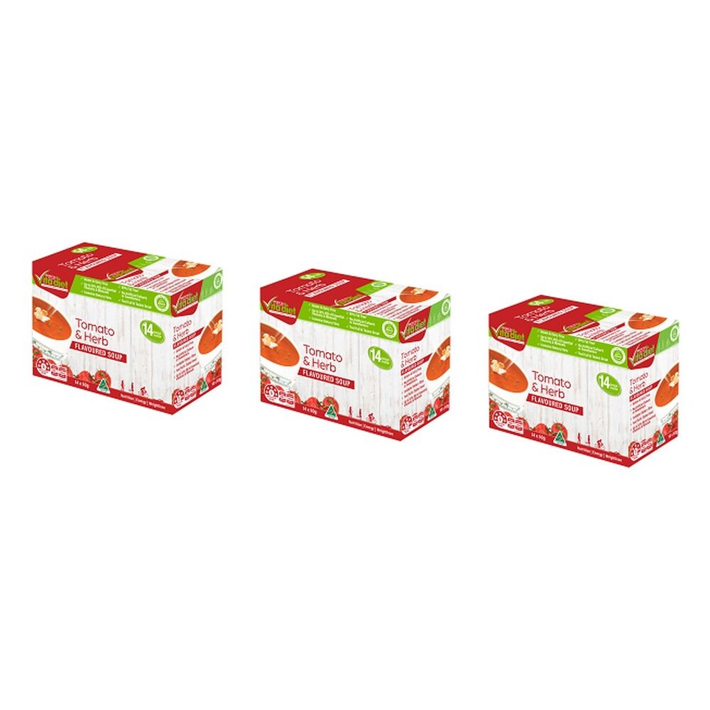 Vita Diet Mediterranean Tomato Soup 14 Pack Bundle of 3