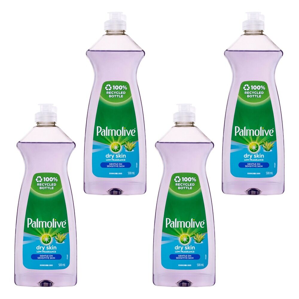 Palmolive Dishwashing Liquid With Aloe For Dry Skin 500mL x 12 Bundle of 4