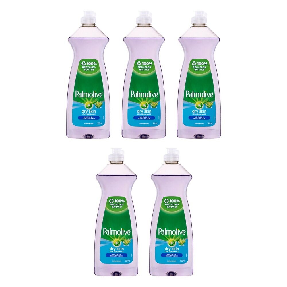 Palmolive Dishwashing Liquid With Aloe For Dry Skin 500mL x 12 Bundle of 5