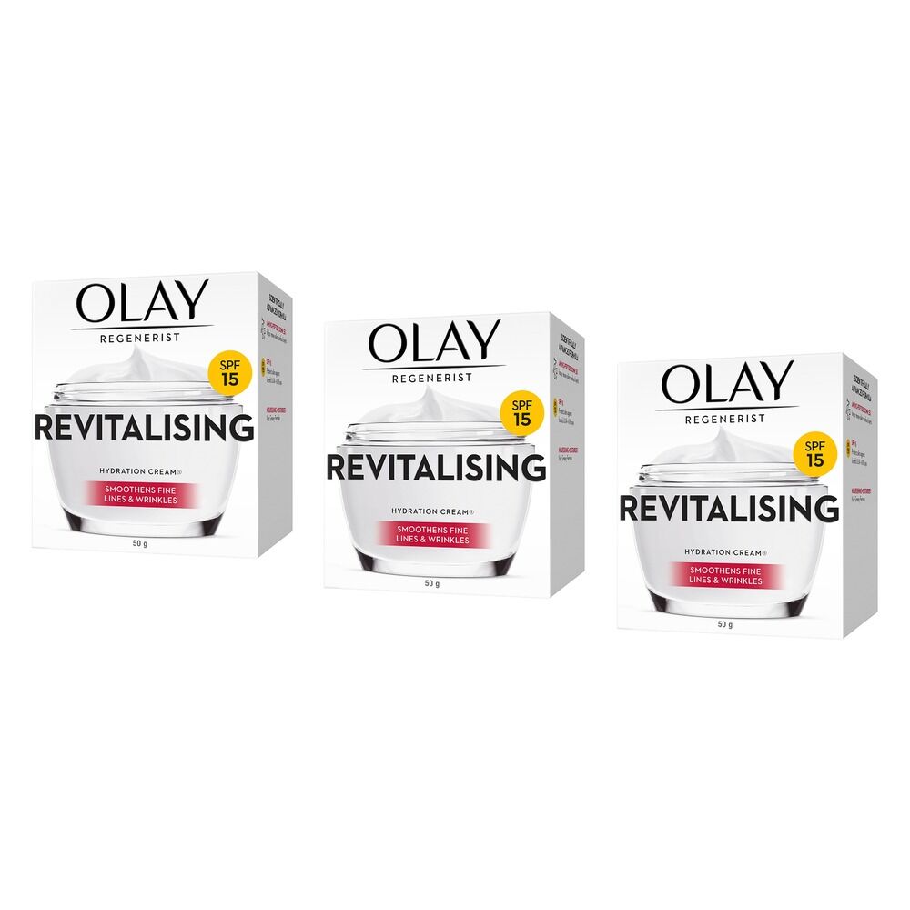 Olay Regenerist Revitalising Hydration Moisturiser SPF 15 50g Pack of 3