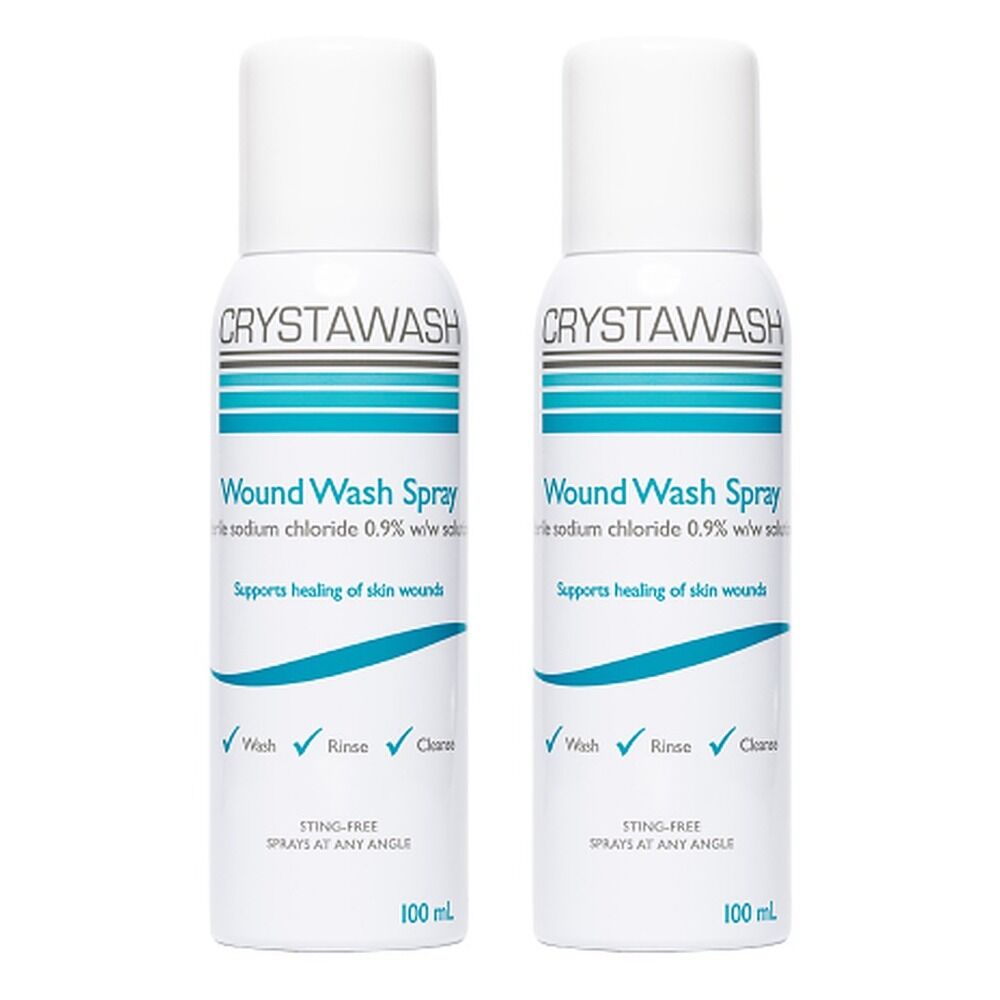 Crystawash Wound Wash Spray 100mL Pack of 2