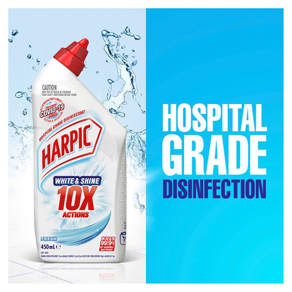 Harpic White & Shine Toilet Cleaner Fresh 450mL x 8
