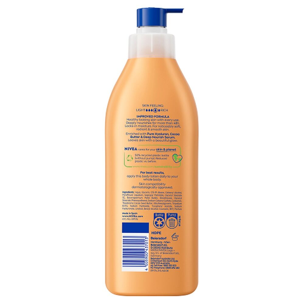 NIVEA Cocoa & Indulging Body Lotion, Long-Lasting Moisture, 400mL