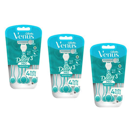 Gillette Venus Simply3 Sensitive Disposable Razors 4 Pack Bundle of 3